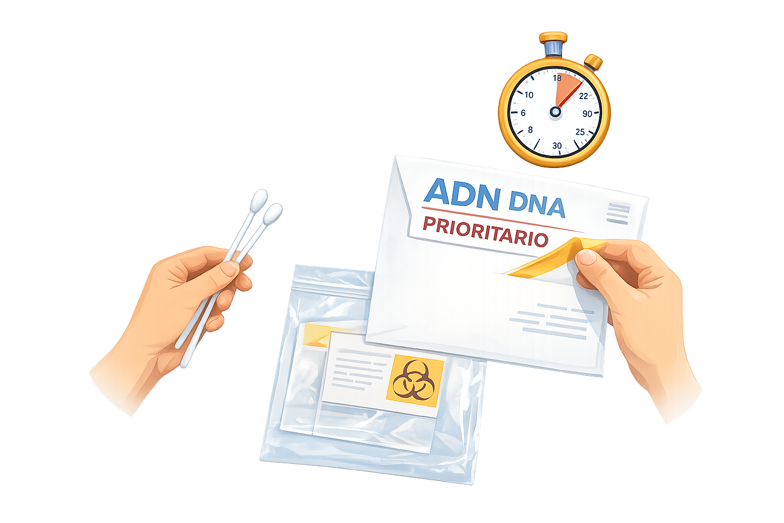 Preparar su propio kit de ADN con urgencia en Salta